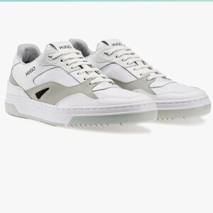 AUTHENTIC HUGO BOSS Grey & White Men's Hugo Sport Casual Sneakers